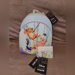 Loungefly Lion King mini backpack w/ card wallet